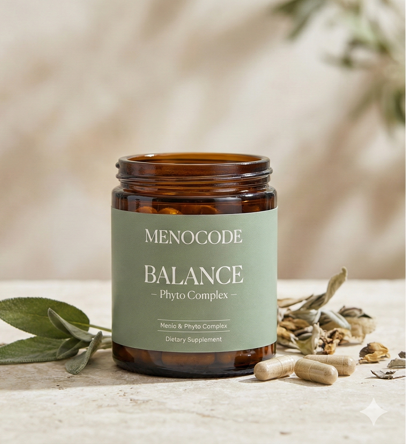 MENOCODE Balance Kapseln Glas